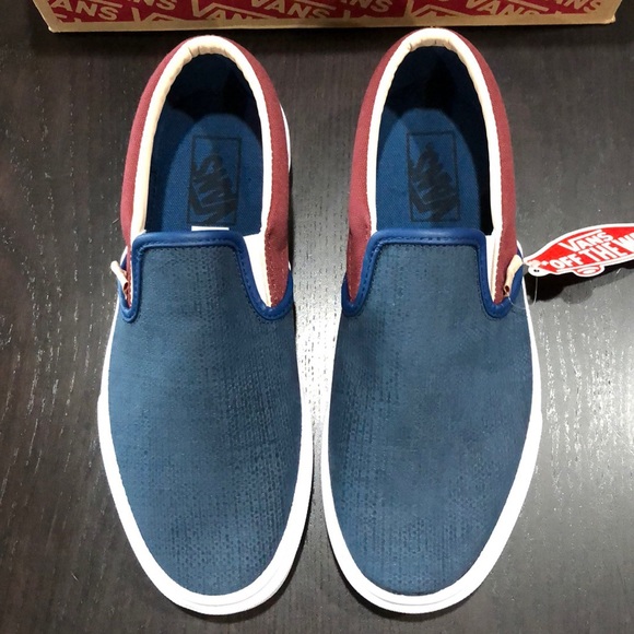 Vans Classic Slip-On Textured Suede Sailor Blue - Picture 4 of 4